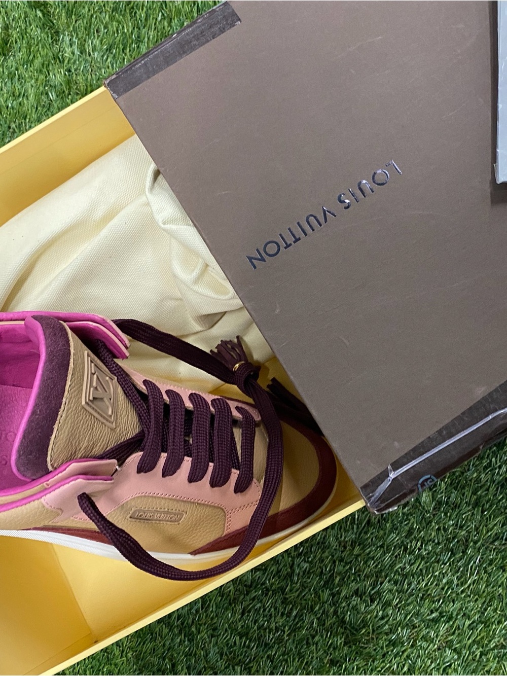 Louis Vuitton Kanye West Don Patchwork Multicolor Sneaker Rare - Picture 3 of 6